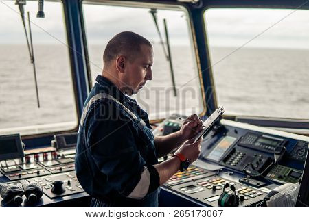 Marine Navigational Officer Or Chief Mate On Navigation Watch