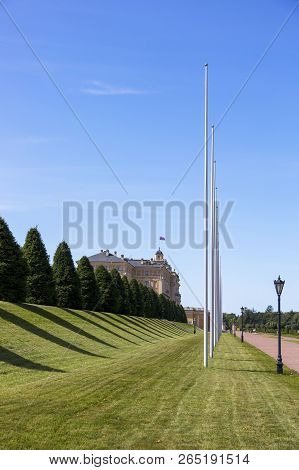 Strelna, St. Petersburg, Russia - August 09, 2018: The Territory Of The State Complex 