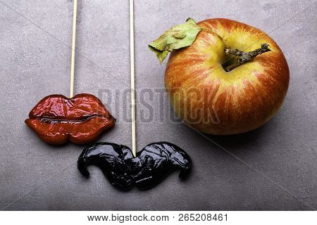 Black Mustache Image Adam, Eve And The Forbidden Apple.