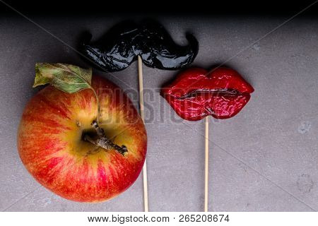 Black Mustache Image Adam, Eve And The Forbidden Apple.