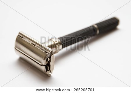 Traditional Double Edge Safety Razor Isolated On White Background