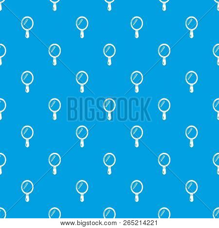 Hand Mirror Pattern Vector Seamless Blue Repeat For Any Use