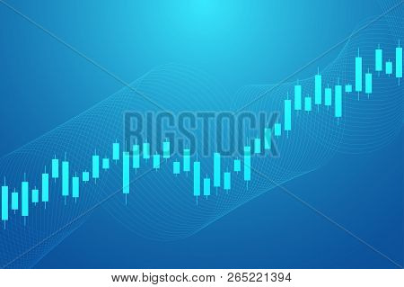 Stock Market Graph Or Forex Trading Chart For Business And Financial Concepts, Reports And Investmen