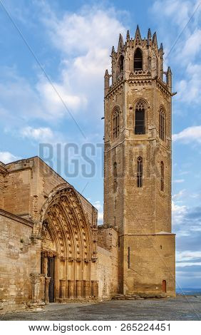 Cathedral Of St. Mary Of La Seu Vella Is The Former Cathedral Church Of The Roman Catholic Diocese O