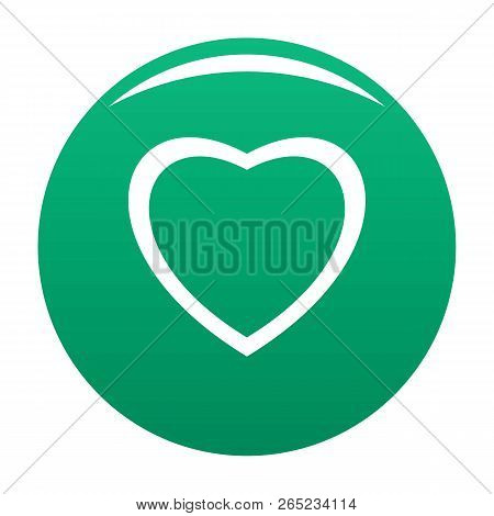 Fearless Heart Icon. Simple Illustration Of Fearless Heart Vector Icon For Any Design Green