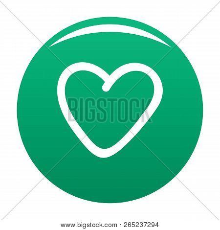 Greedy Heart Icon. Simple Illustration Of Greedy Heart Vector Icon For Any Design Green