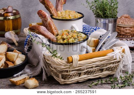 Traditional Thick Soup With Peas
