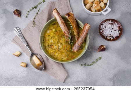 Traditional Thick Soup With Peas