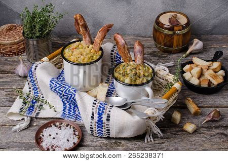 Traditional Thick Soup With Peas