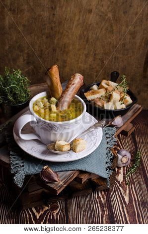Traditional Thick Soup With Peas