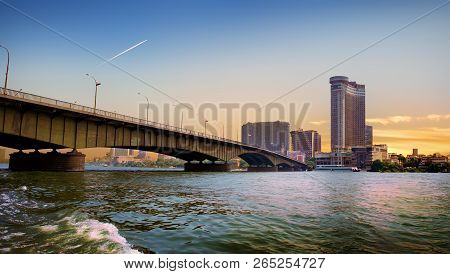 Bridge On The Nile Dividing Cairo And Giza