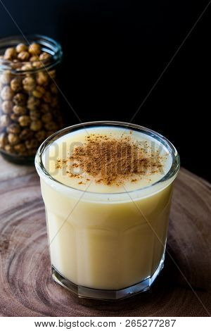 Boza Or Bosa, Traditional Turkish Drink With Roasted Chickpea