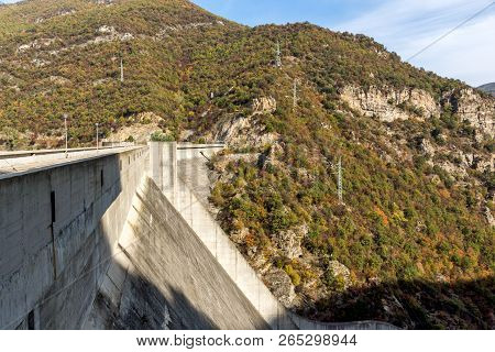 Amazing Autumn Ladscape Of The Vacha (antonivanovtsi) Reservoir, Rhodope Mountains, Plovdiv Region, 