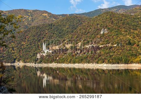 Amazing Autumn Ladscape Of The Vacha (antonivanovtsi) Reservoir, Rhodope Mountains, Plovdiv Region, 