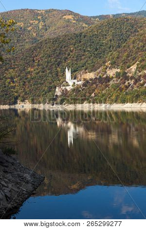 Amazing Autumn Ladscape Of The Vacha (antonivanovtsi) Reservoir, Rhodope Mountains, Plovdiv Region, 