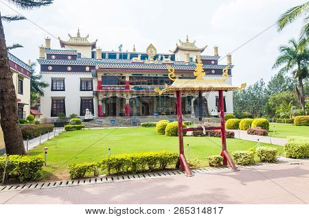 Bylakuppe, Karnataka, India - January 9, 2015: The Temple Bell Near The Entrance To The Golden Templ