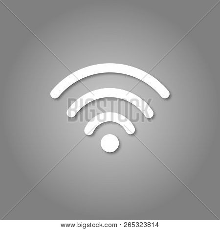 Wi-fi Icon. Isolated 3d Wifi Vector Icon. Paper Cut Art Style. Wireless Internet Access Symbol