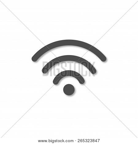 Wi-fi Icon. Isolated 3d Wifi Vector Icon. Paper Cut Art Style. Wireless Internet Access Symbol