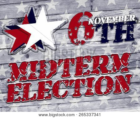 6Th November Midterm Election Poster With Stars
