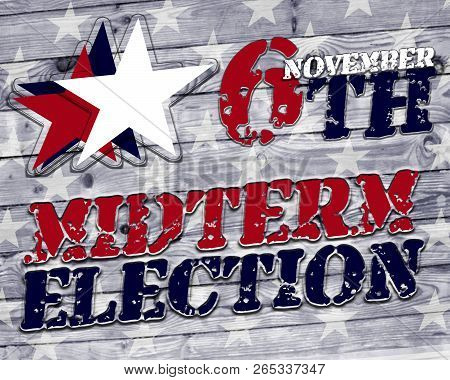 6Th November Midterm Election Poster With Stars