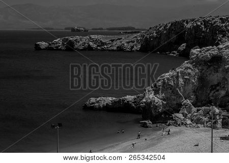 Houcima Beach And Waves And Rocks