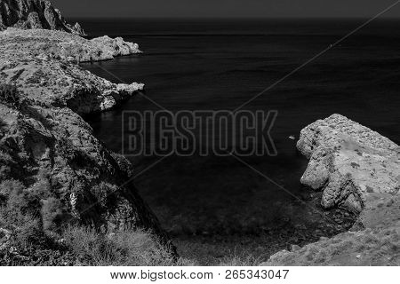 Houcima Beach And Waves And Rocks
