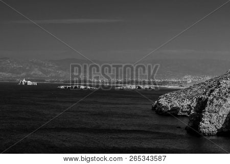 Houcima Beach And Waves And Rocks