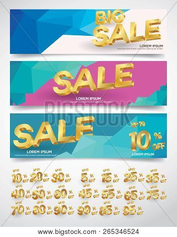 Sale Banners Discount Abstract Geometric Diagonal Concept
