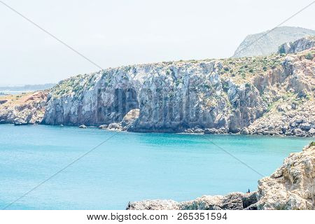 Houcima Beach And Waves And Rocks