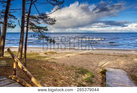 Autumn In Coastal Area Of The Baltic Sea In Jurmala - Famous Tourist Resort In Latvia, Ec