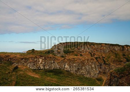 Dunseverick Castle Is The Ruins Of A Castle In County Antrim, Northern Ireland.