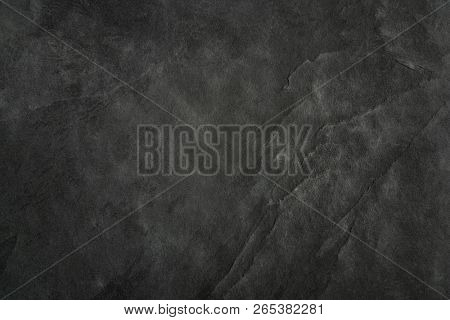 Dark Grey Black Slate Texture, Floortile,  Background. Rough Texture With Fine Details.