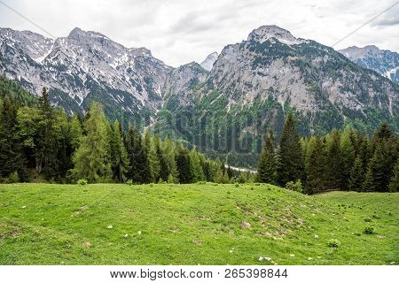 Mountains Near Pertisau, Austria, Alps. Spring Nature