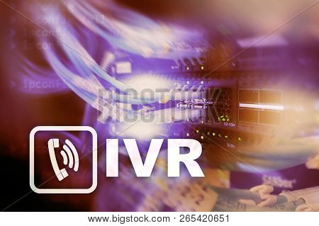 Ivr Interactive Voice Response Communication Concept. Server Room