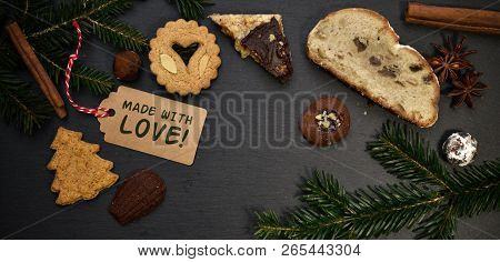 Cookies Tag Pendant Christmas Love Gift Panorama Bake