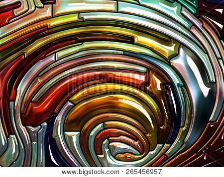 Petals Of Iridescent Color Glass