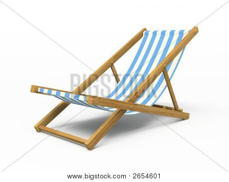 Chaise Longue isolado no fundo branco de renderização 3D