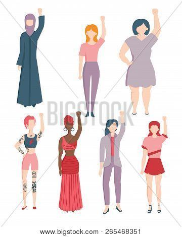 Vector Women Agains Gender A Racial Discrimination
