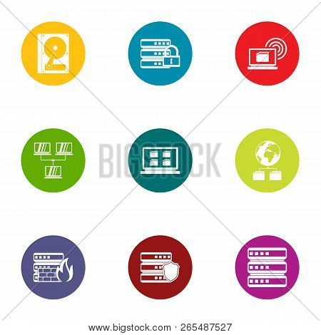 Fix Soft Icons Set. Flat Set Of 9 Fix Soft Icons For Web Isolated On White Background