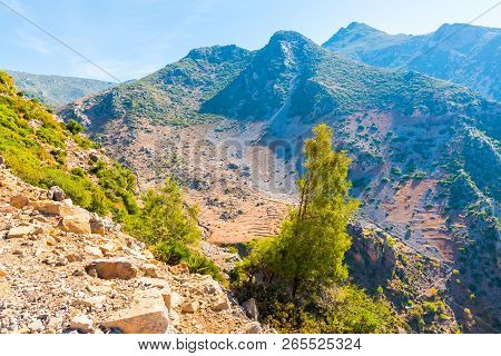 Hiking In Morocco's Rif Mountains Under Chefchaouen City, Morocco, Africa