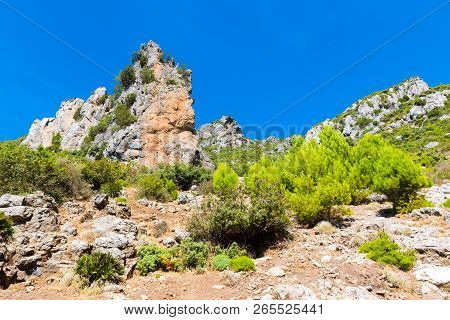 Hiking In Morocco's Rif Mountains Under Chefchaouen City, Morocco, Africa