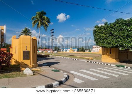 Gate Of The Former La Moncada Baracks, Important Place Of Cuban History, Santiago De Cuba