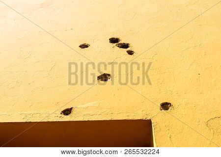 Bullet Holes At The Former La Moncada Baracks, Important Place Of Cuban History, Santiago De Cuba