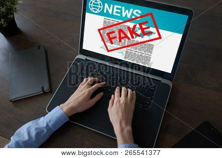 Fake News Manipulation Media Tv Disinformation Newspaper Business Internet Technology Concept.