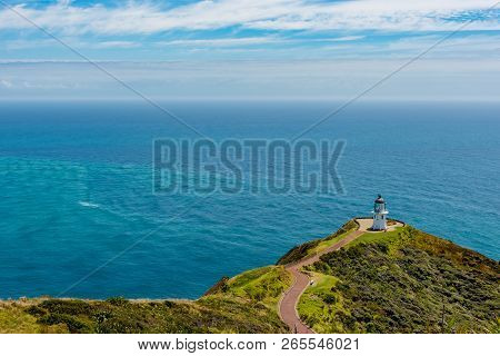Scenic Views Of Beautiful Landscape At Cape Reinga In New Zealand