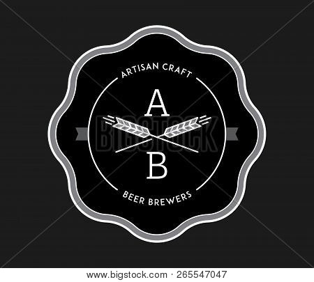 Beer Artisan Craft White On Black Is A Vector Illustration About Drinking