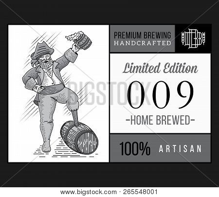 Beer Brewers Limited Edition White On Black Is A Vector Illustration About Drinking