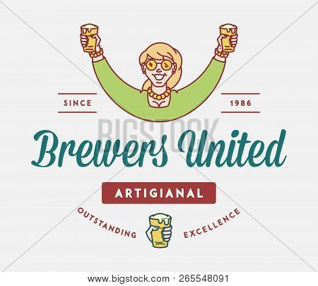 Beer Brewers United Is A Vector Illustration About Drinking