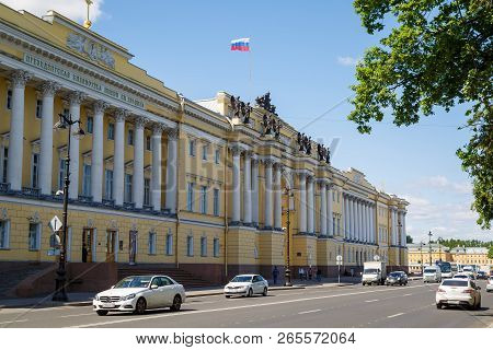 Russia, Saint-petersburg, 31 May 2018: View On The Building Of The Boris Yeltsin Presidential Librar