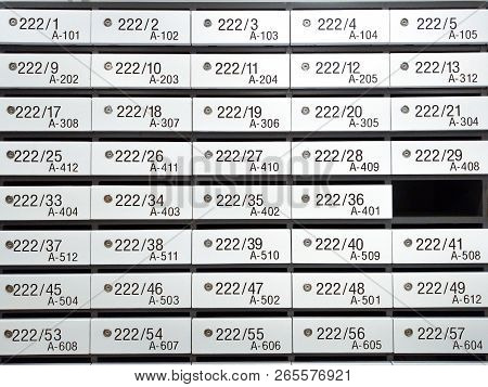 Furniture Background Locker Mailbox In Business Office With Number Lebel